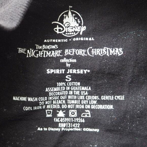 Disney Oogie Boogie Bash 2019 First Fright Spirit Jersey Black Small (S) RARE - Picture 3 of 9